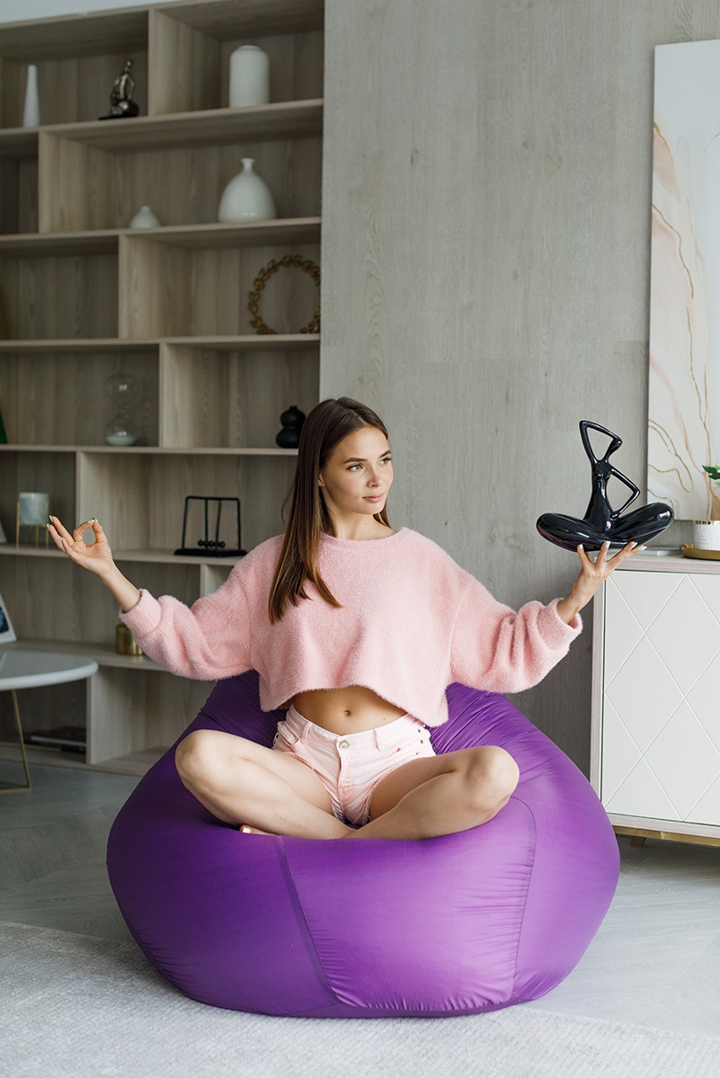 Купить Кресло Мешок Груша Фиолетовое (Оксфорд) от производителя Bean-Bag Кресло Мешок Груша Фиолетовое (Оксфорд) 2