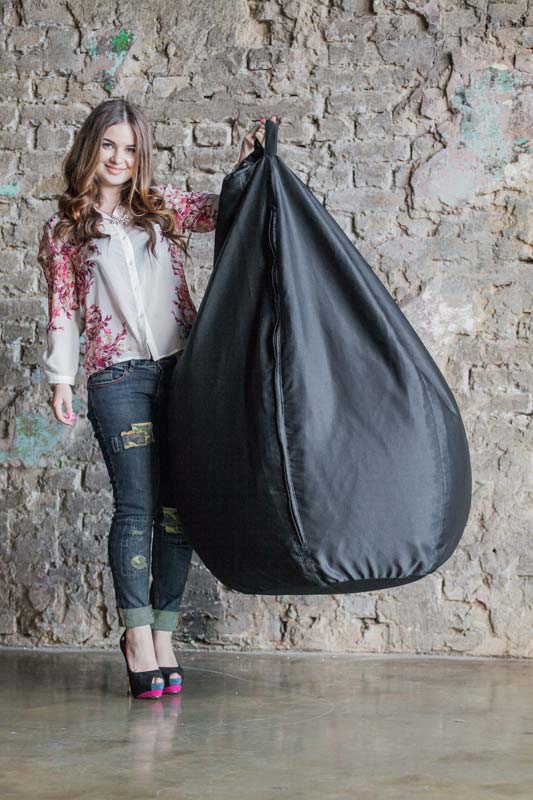 Кресло Мешок Груша Фьюжн Черное 6