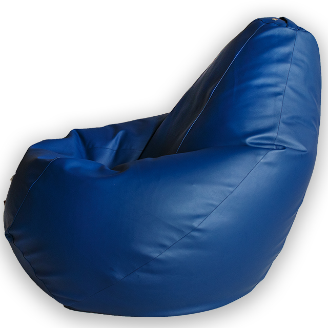 Купить Кресло Мешок Груша Синяя ЭкоКожа от производителя Bean-Bag Кресло Мешок Груша Синяя ЭкоКожа 2