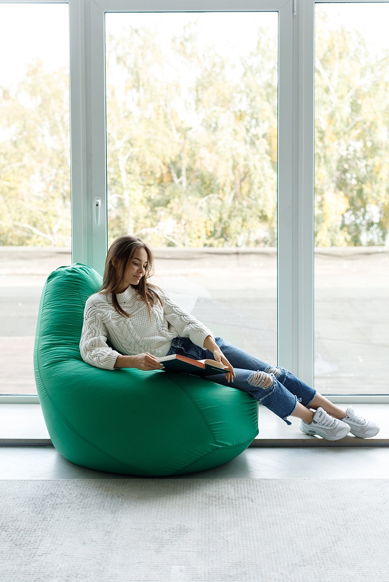 Купить Кресло Мешок Груша Зеленое (Оксфорд) от производителя Bean-Bag Кресло Мешок Груша Зеленое (Оксфорд) 2