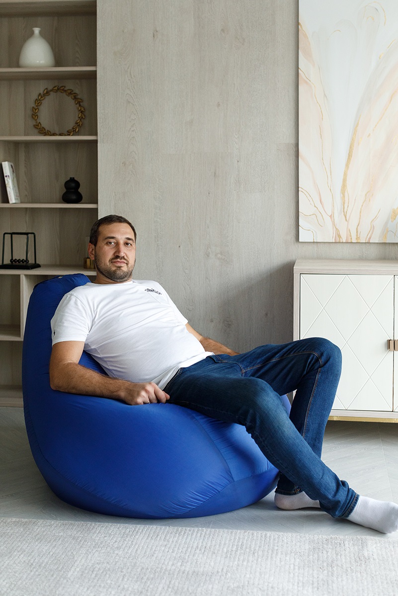 Кресло Мешок Груша Синее (Оксфорд) 5