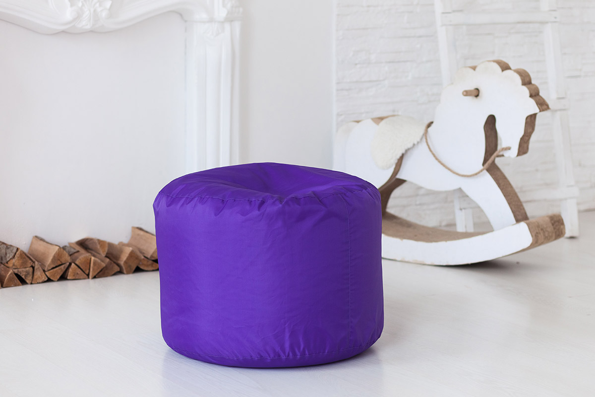 Пуфик Круг Фиолетовый Оксфорд 2