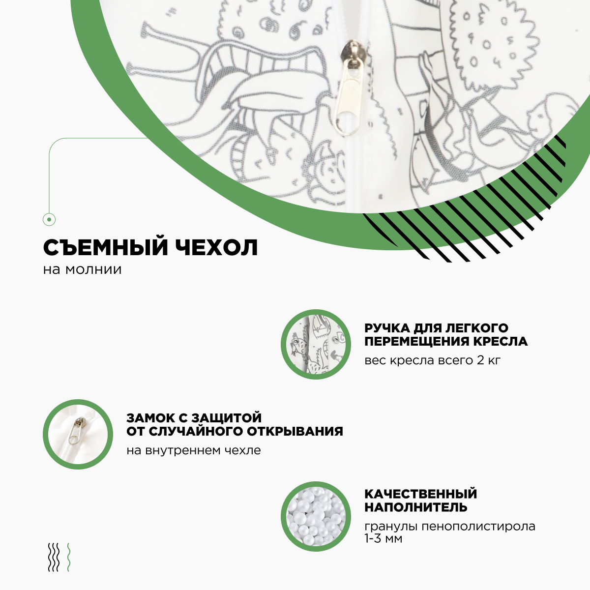 Кресло Мешок Груша Раскраска 4