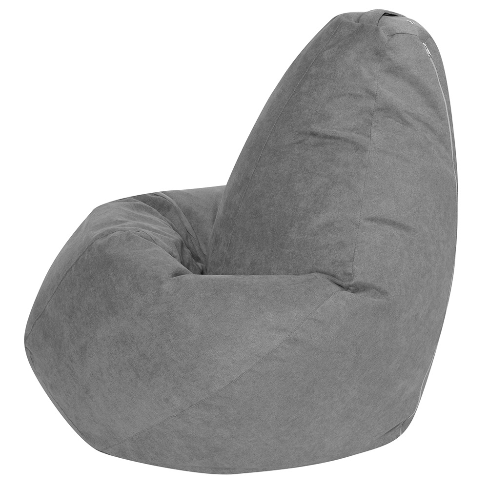 Кресло Мешок Груша Серый Велюр 2