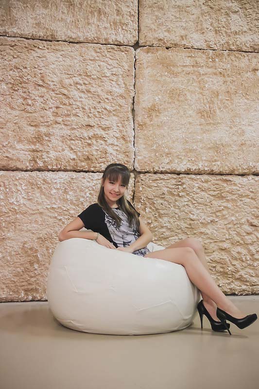 Кресло Мяч Белый ЭкоКожа 2