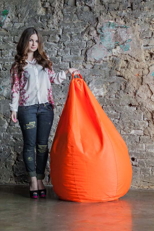 Купить Кресло Мешок Груша Фьюжн Оранжевое от производителя Bean-Bag Кресло Мешок Груша Фьюжн Оранжевое 6