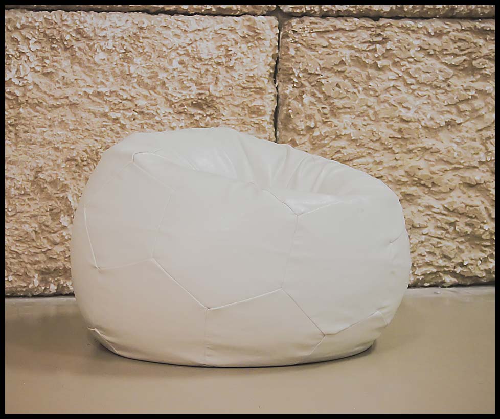 Кресло Мяч Белый ЭкоКожа 3