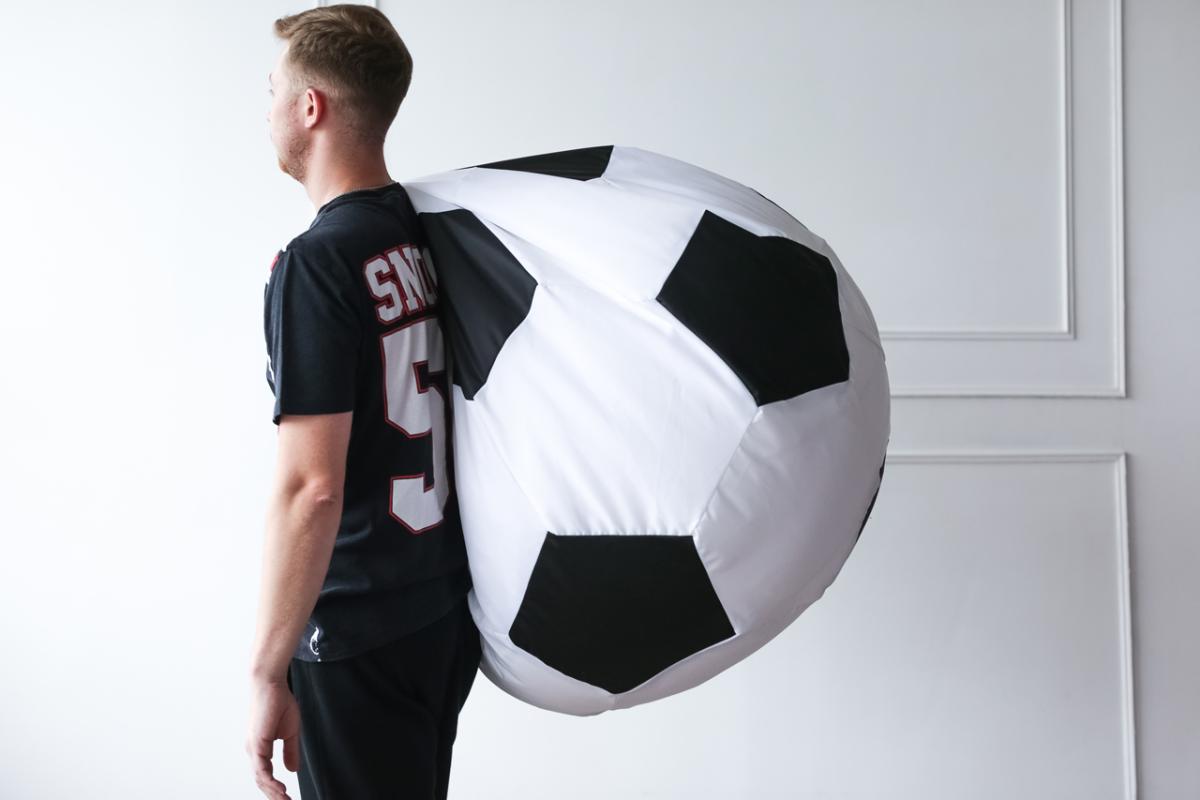 Кресло Мяч Бело-Черный Оксфорд 7