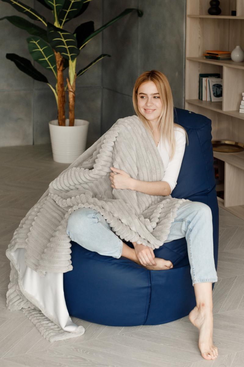 Кресло Комфорт Синее ЭкоКожа 3