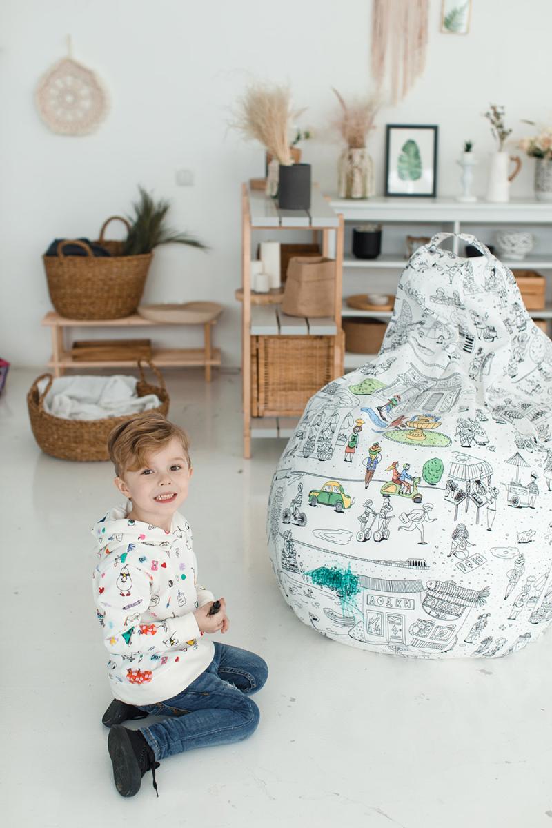 Кресло Мешок Груша Раскраска 6