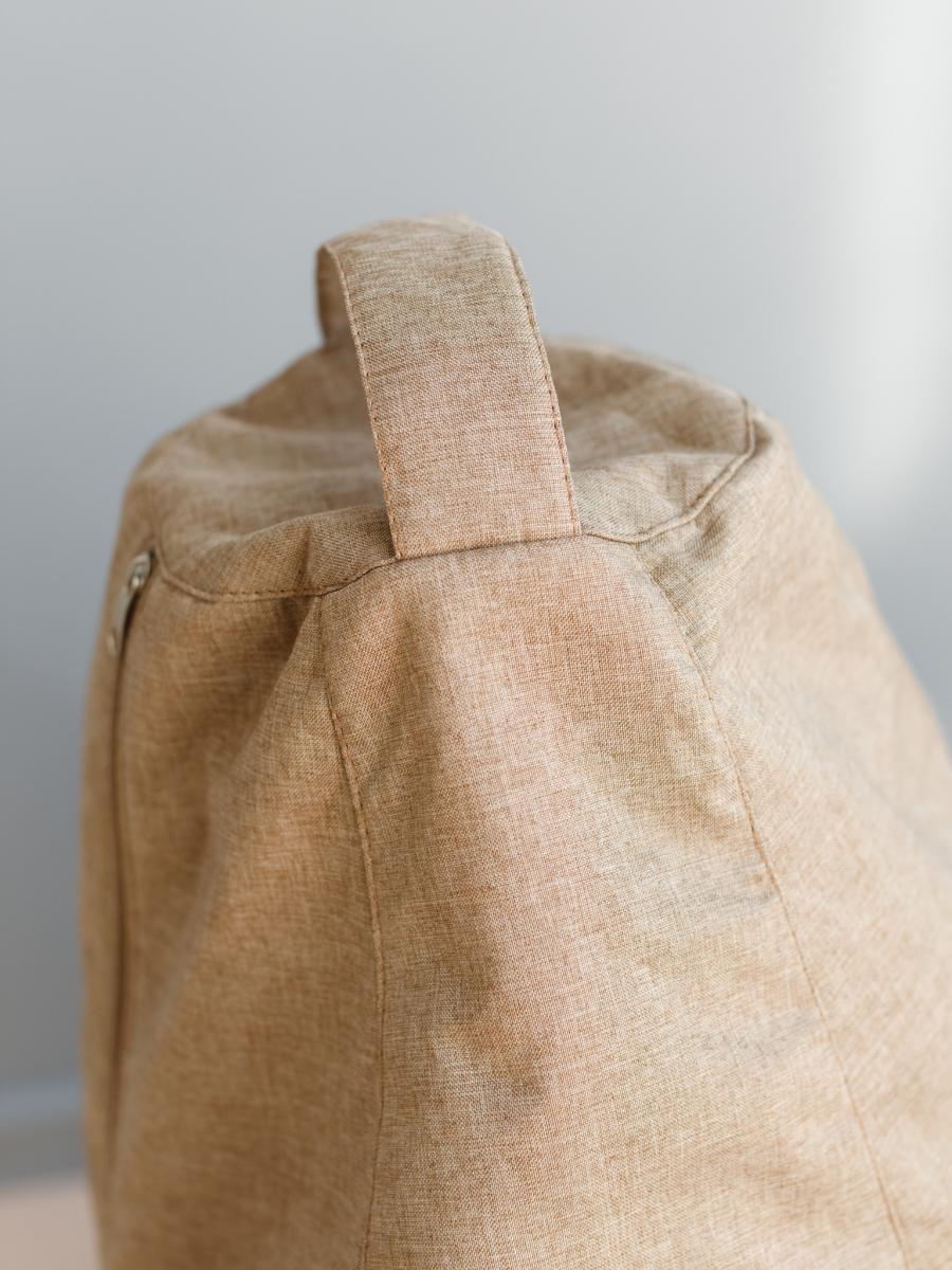 Кресло Мешок Груша Бежевая Рогожка 4