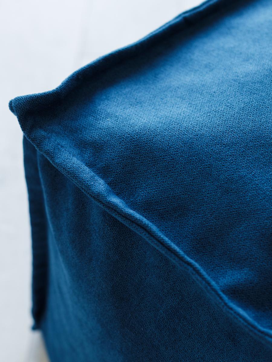 Кресло Манхеттен Синее с Пуфом 6