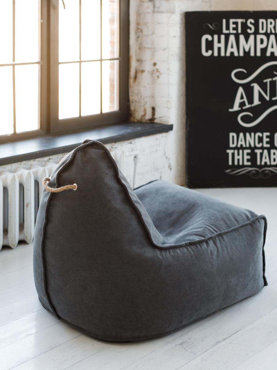 Кресло Манхеттен Графит с Пуфом 12