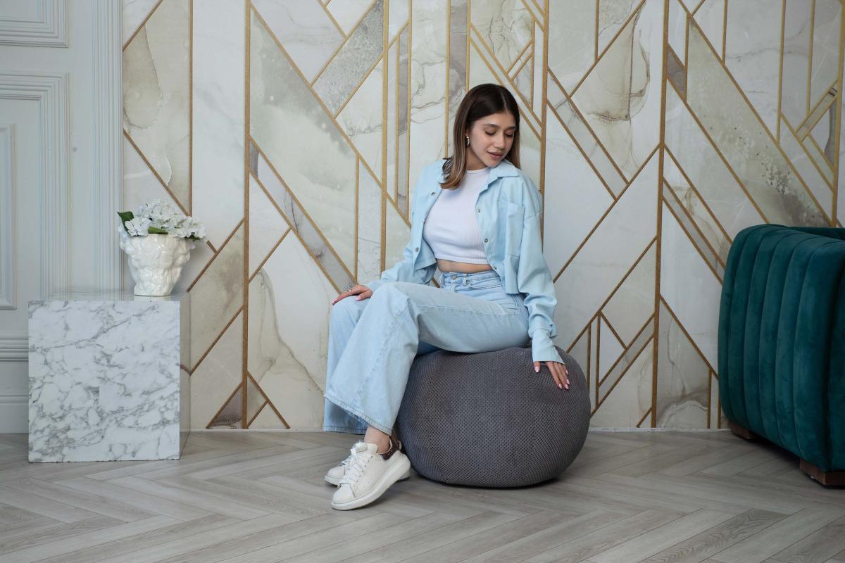 Пуф Сандерс Серый 2