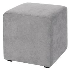 Пуф валенсия серый велюр 1