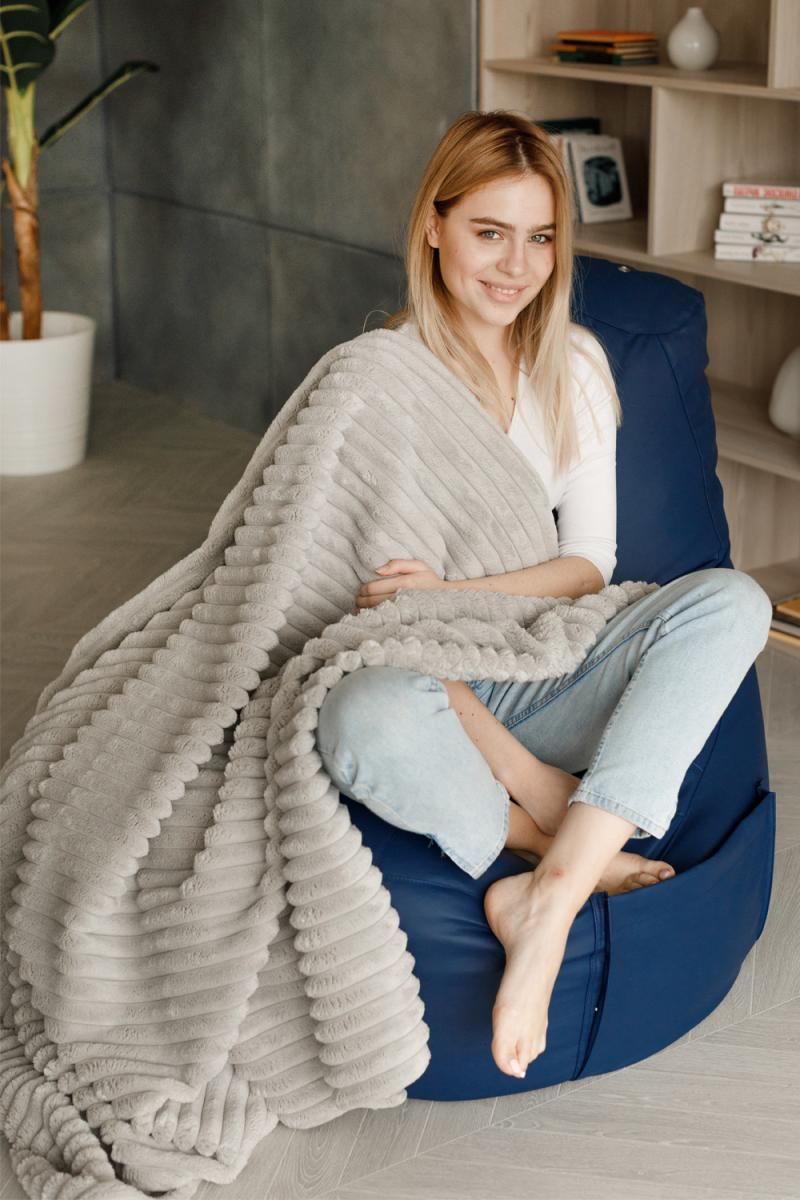 Кресло Комфорт Синее ЭкоКожа 4