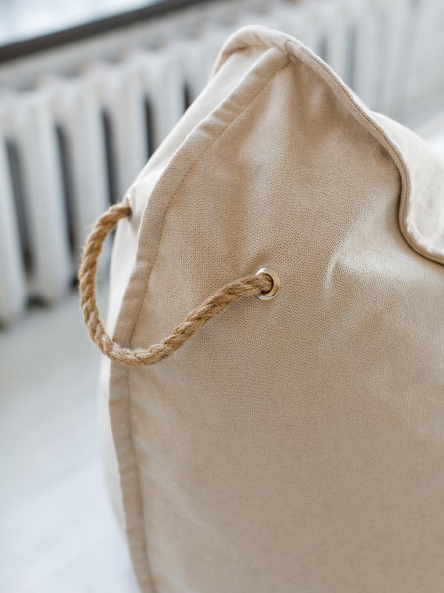 Кресло Манхеттен Светло-бежевое с Пуфом 5