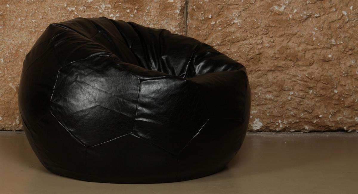 Кресло Мяч Черный ЭкоКожа 3