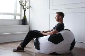 Кресло Мяч Бело-Черный Оксфорд 2