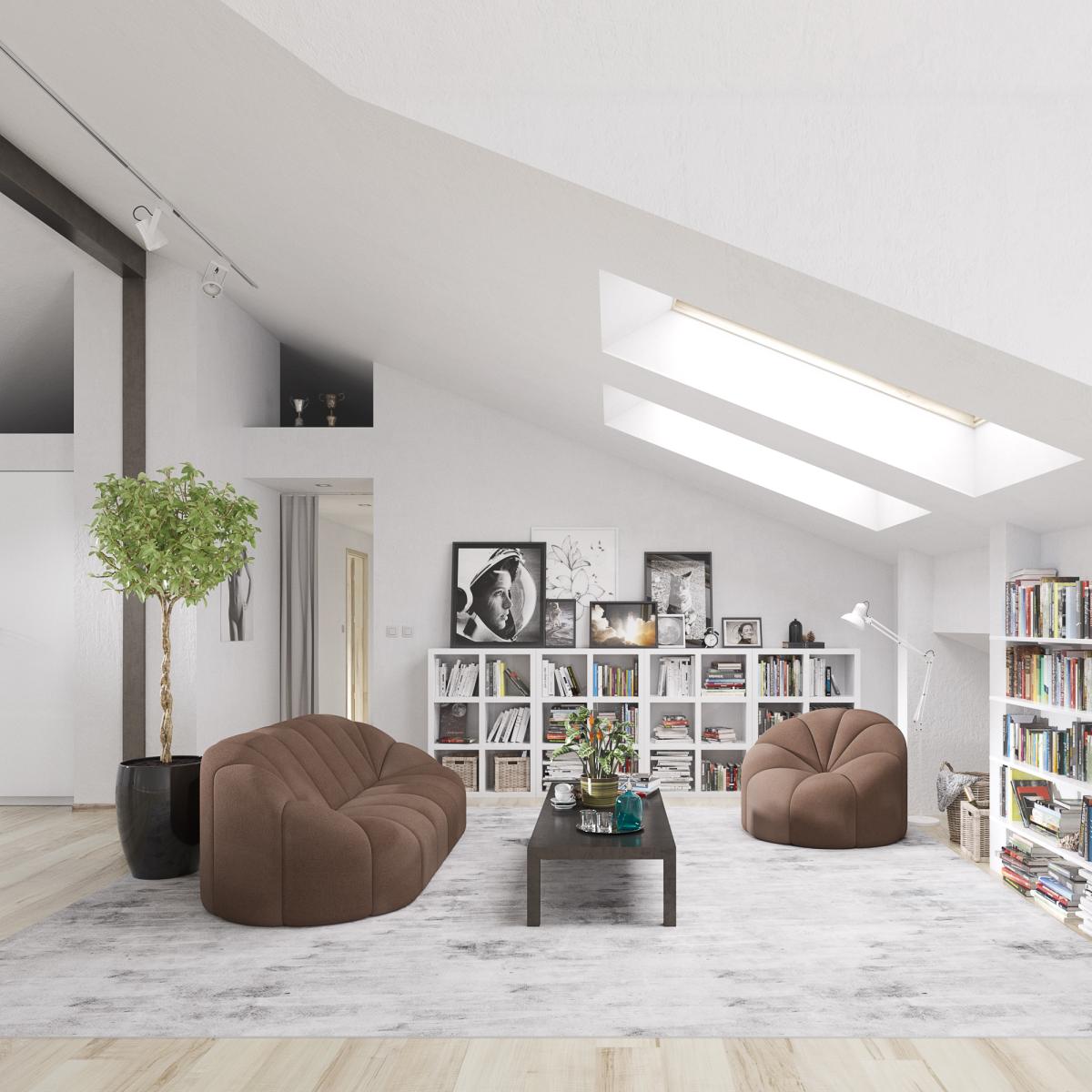 Кресло Слайс Коричневое 2