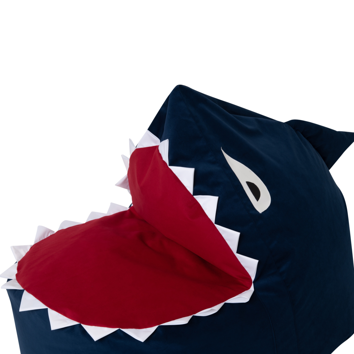 Пуфик Акула Темно-Синяя Велюр 4