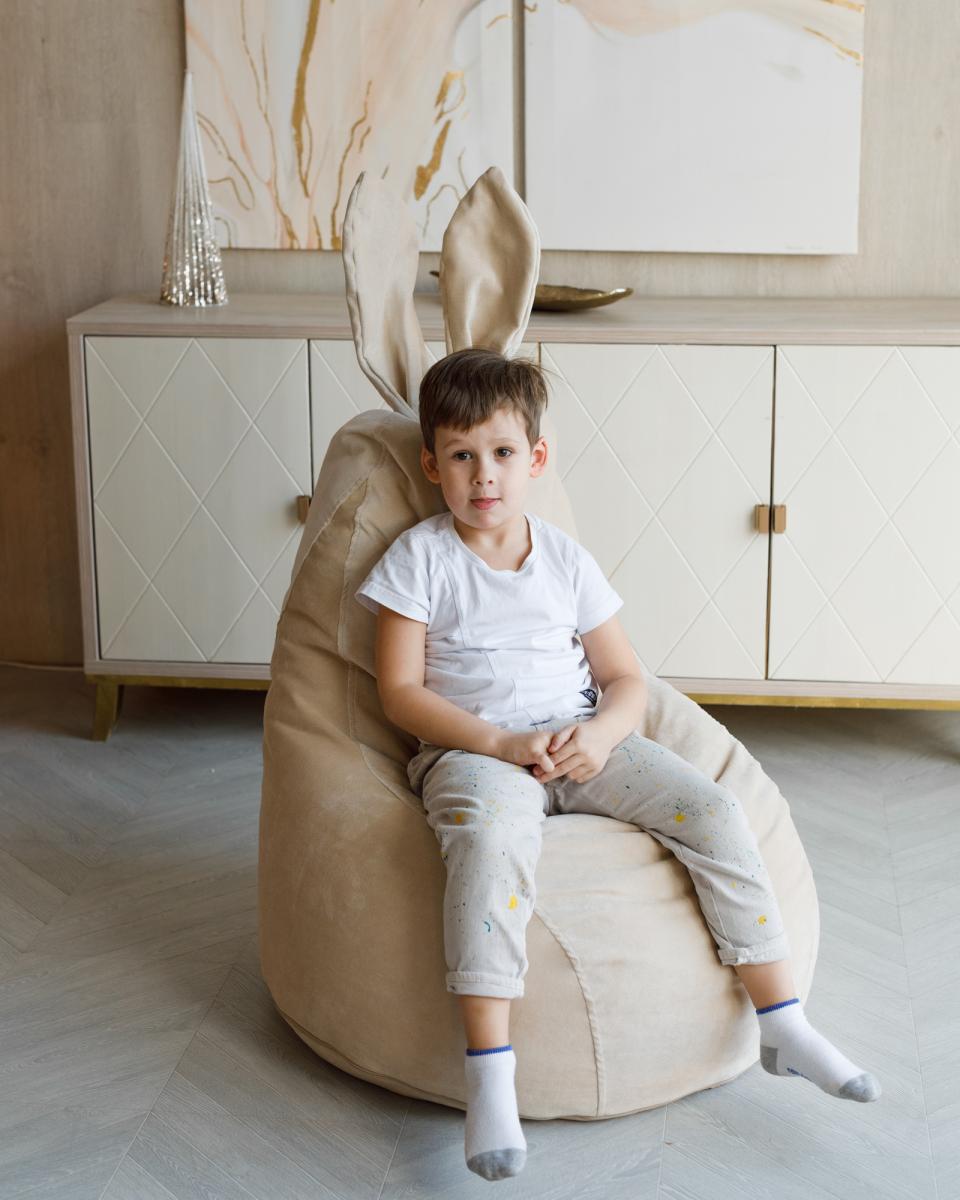Кресло Мешок Зайчик Бежевый 4