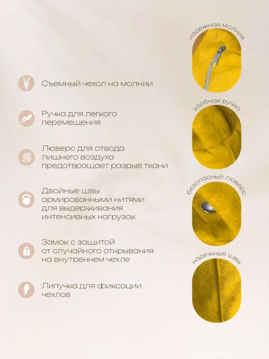 Кресло Мешок Груша Оранжевое (Оксфорд) 13