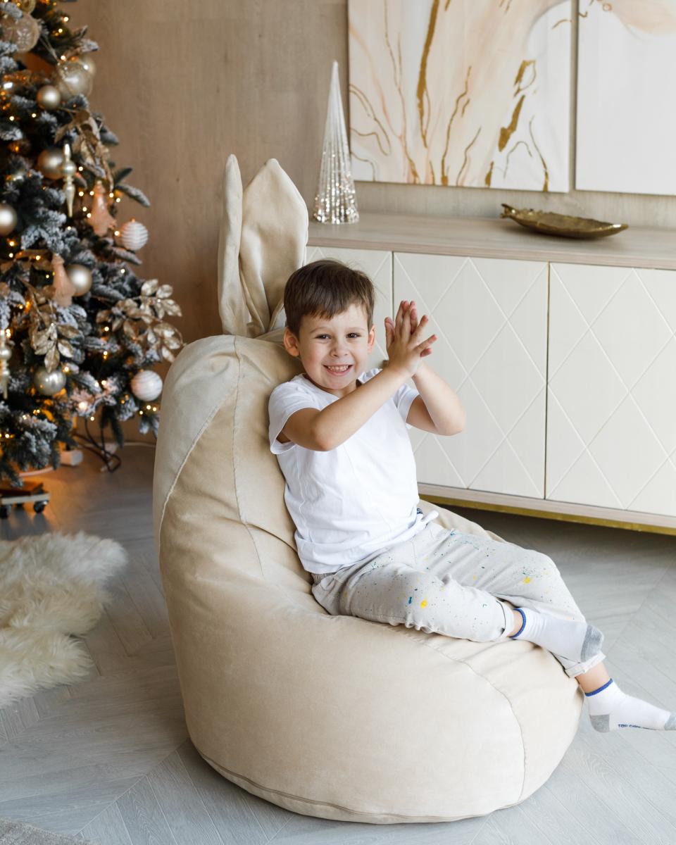 Кресло Мешок Зайчик Бежевый 3