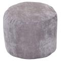 Пуфик Круг Серый Микровельвет