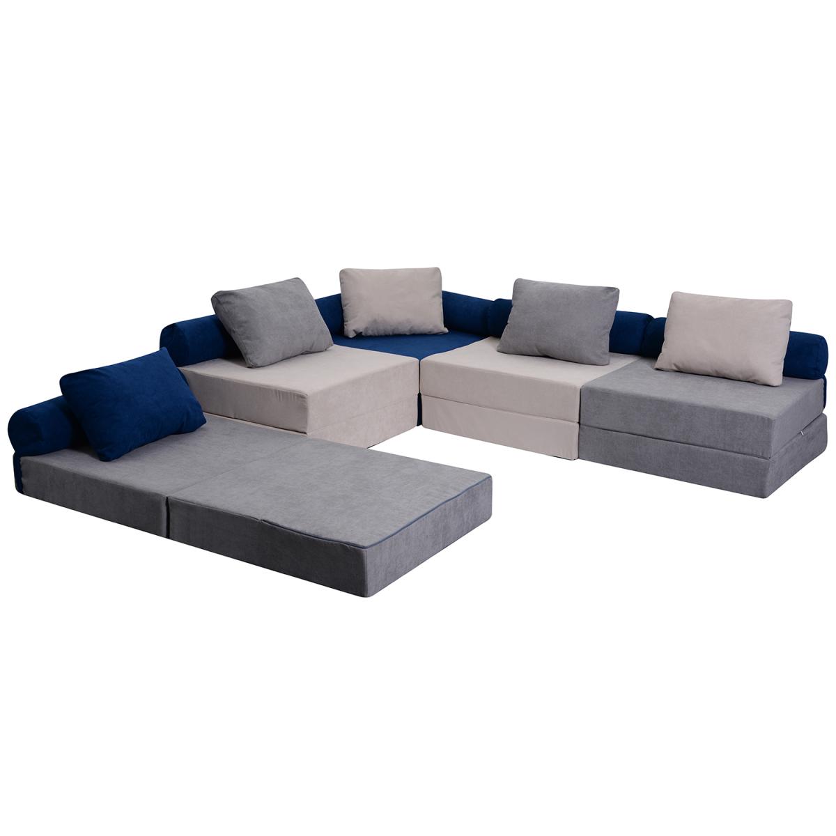 Модульный Бескаркасный Диван Space Серый 2