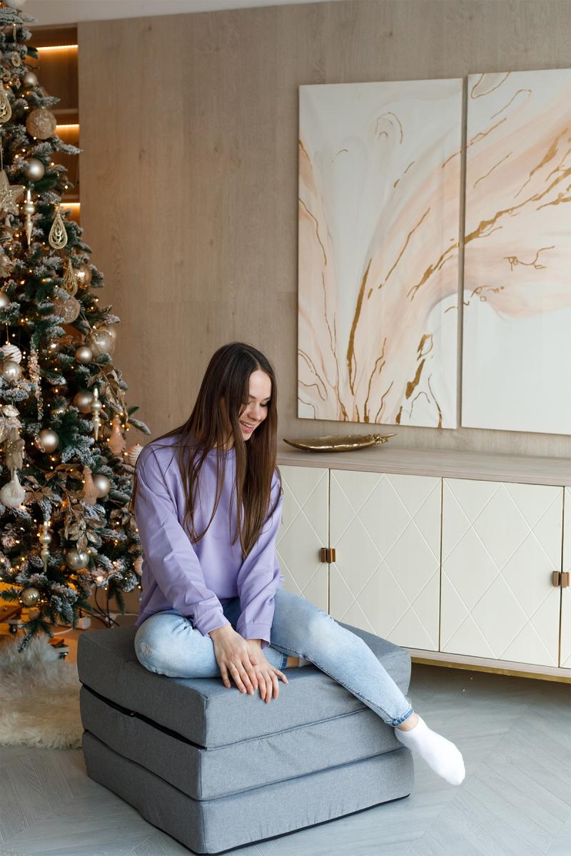 Пуф Трансформер Серый  10