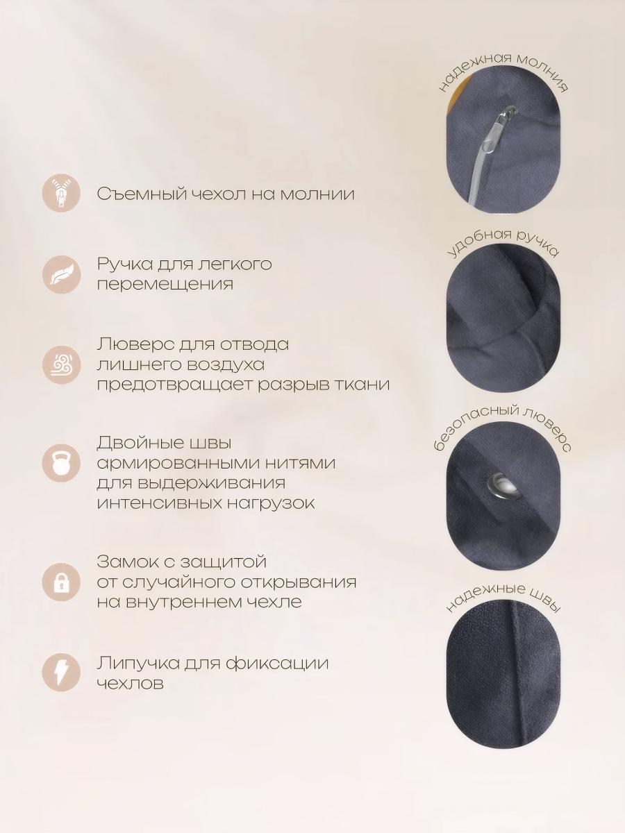 Кресло Мешок Груша Оранжевое (Оксфорд) 9