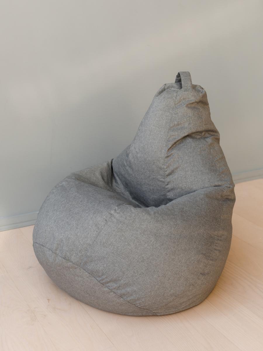 Кресло Мешок Груша Серая Рогожка 2