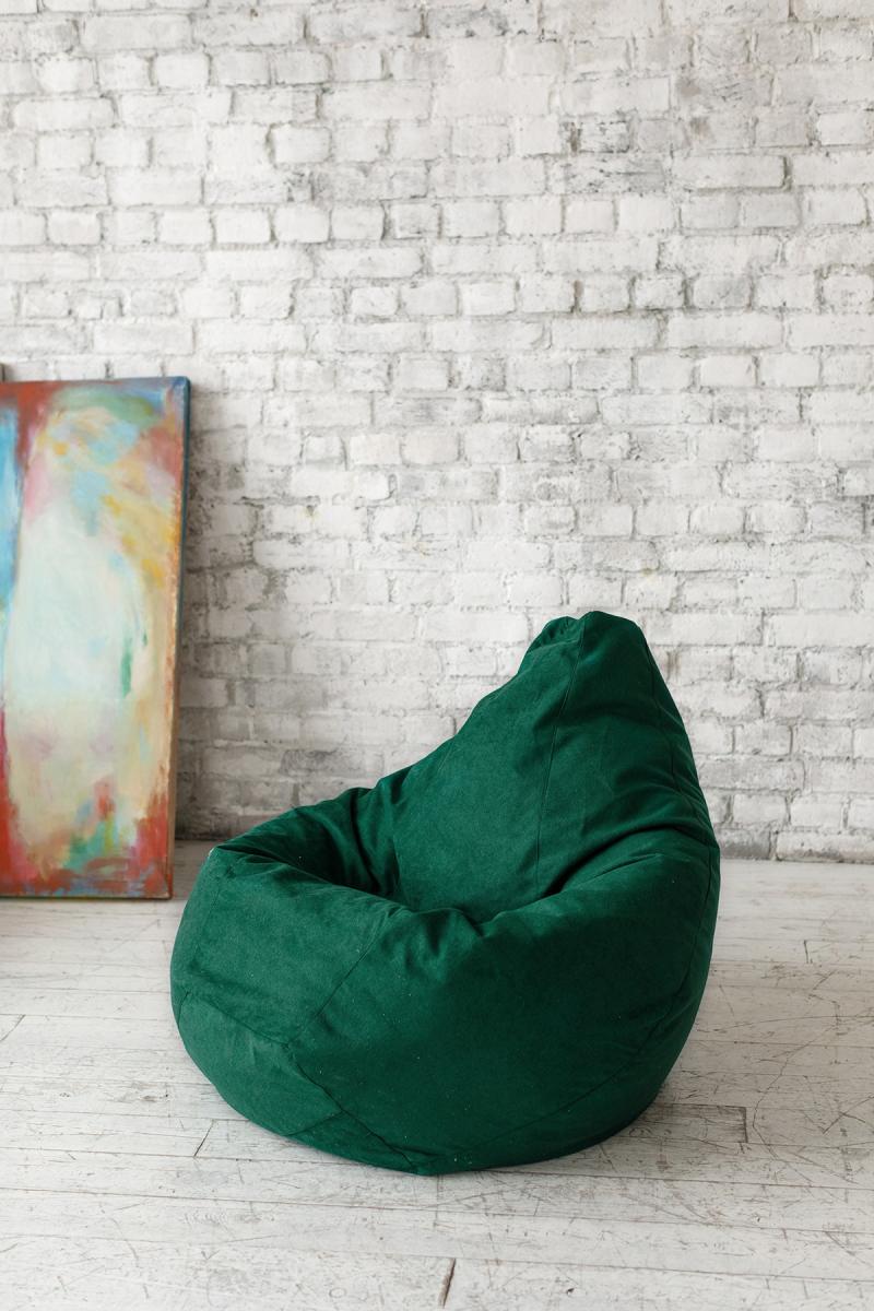Купить Кресло Мешок Груша Зеленый Велюр от производителя Bean-Bag Кресло Мешок Груша Зеленый Велюр 3