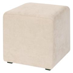 Пуф валенсия светло-бежевый велюр 1