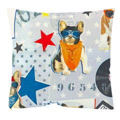 Декоративная подушка бульдоги