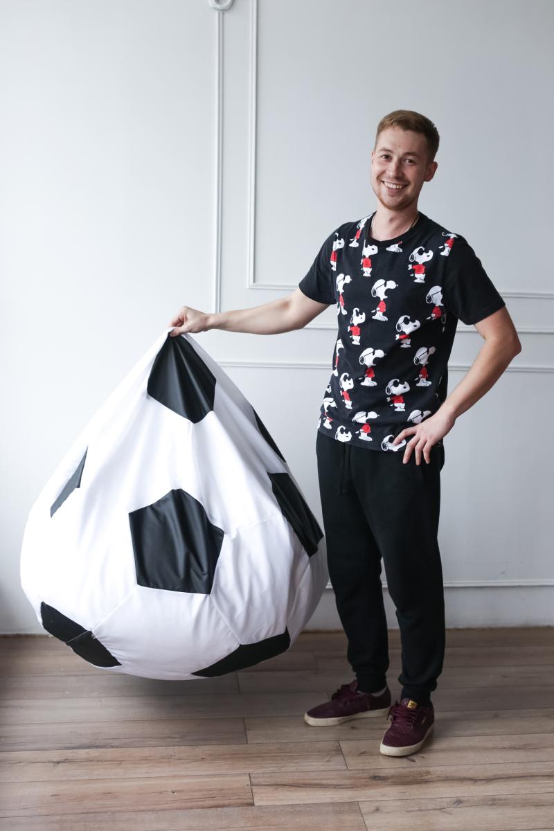 Кресло Мяч Бело-Черный Оксфорд 3