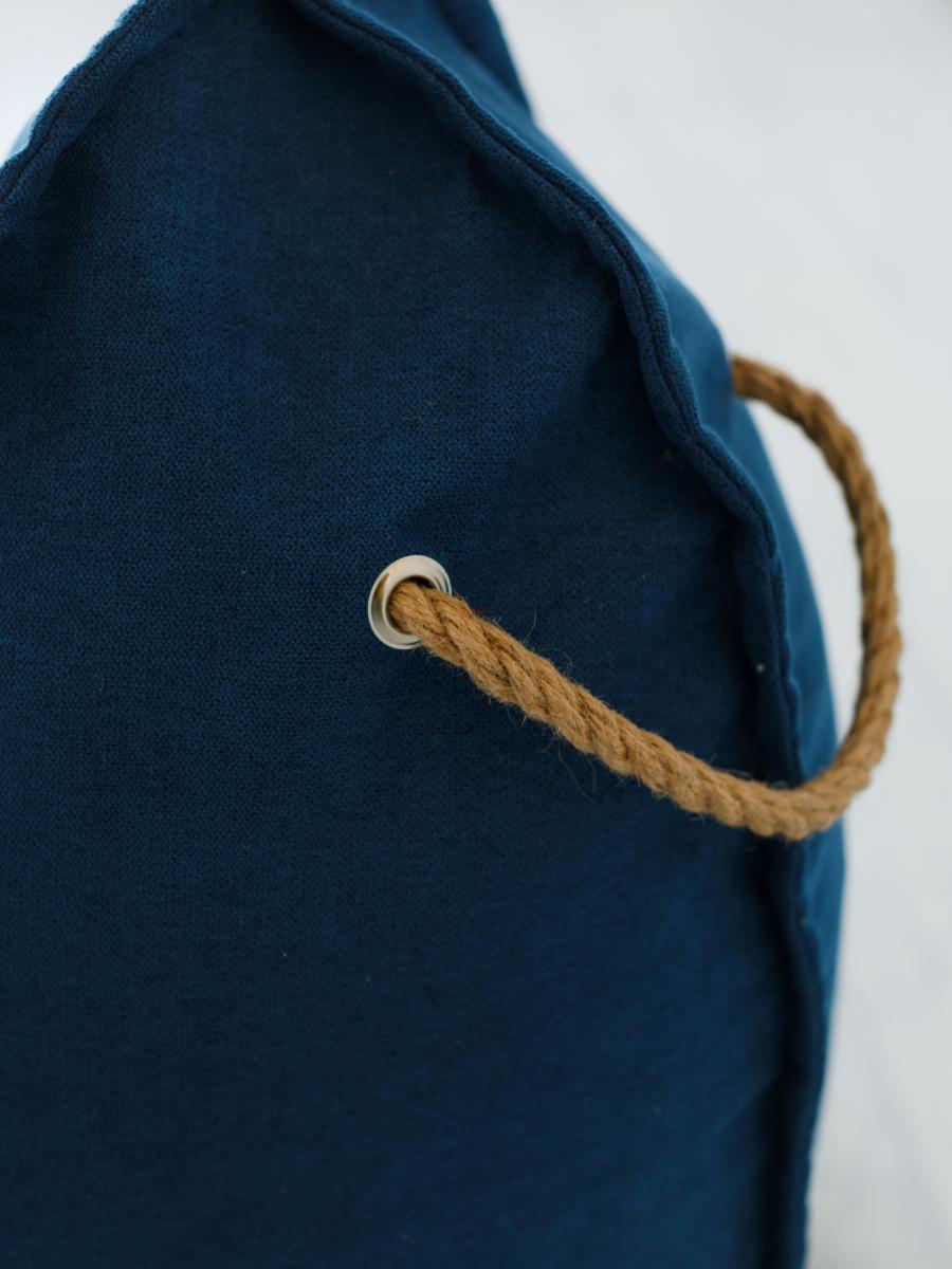 Кресло Манхеттен Синее с Пуфом 5