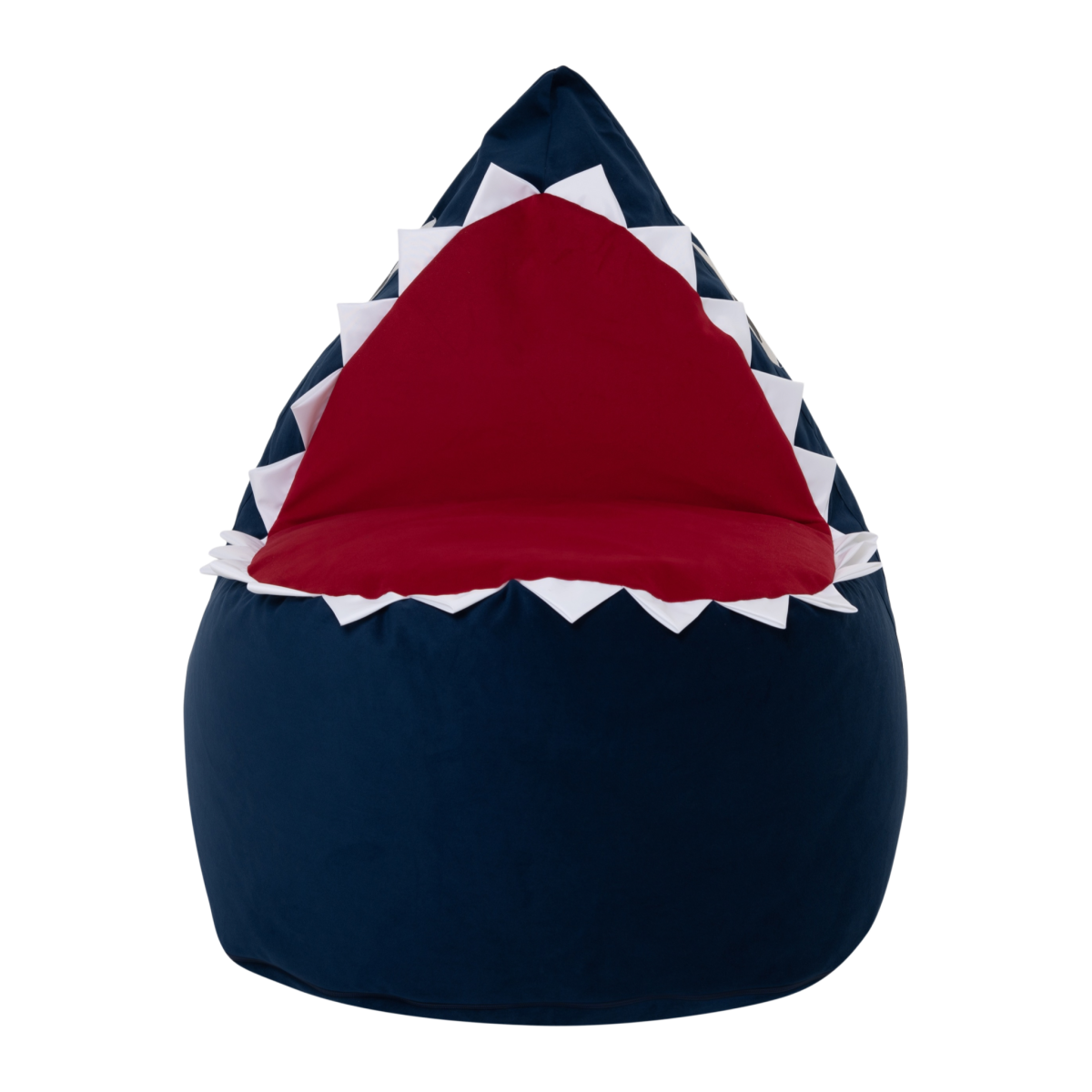 Пуфик Акула Темно-Синяя Велюр 3