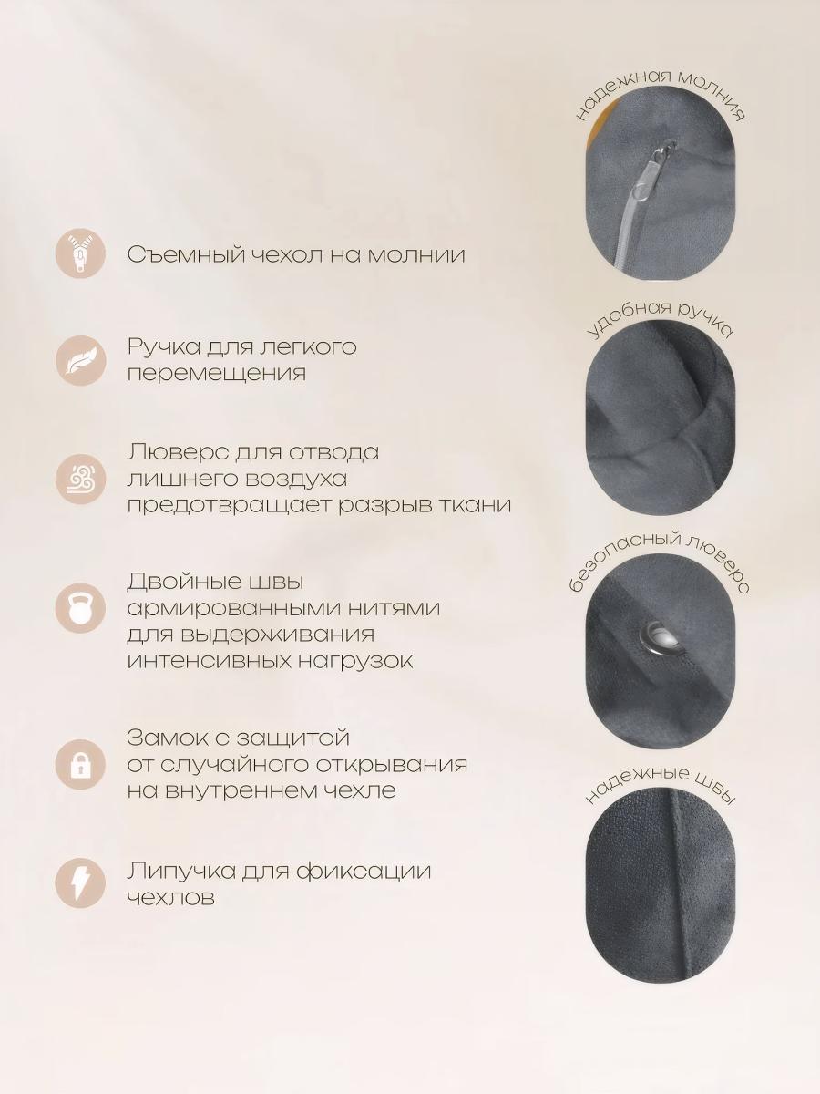 Кресло Мешок Груша Оранжевое (Оксфорд) 33
